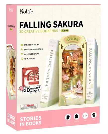  Румбокс Falling Sakura ★ Book Nook Rolife Robotime TGB05, фото 12 