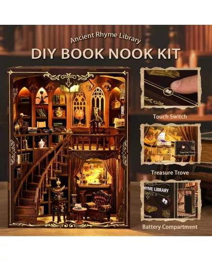 Book Nook Ancient Rhyme Library ★ DX Craft AH01-003, фото 27 