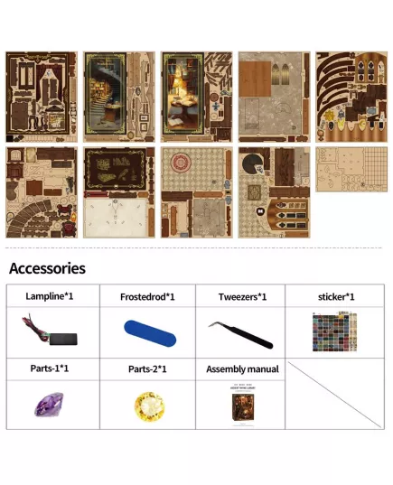 Book Nook Ancient Rhyme Library ★ DX Craft AH01-003, фото 24 