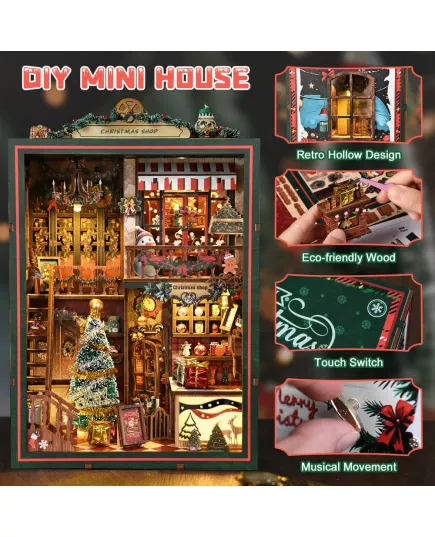  Book Nook Christmas Shop ★ DX Craft AH01-001, фото 16 