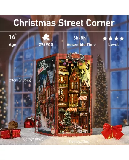  Book Nook Christmas Street Corner ★ DX Craft BV02-018, фото 23 