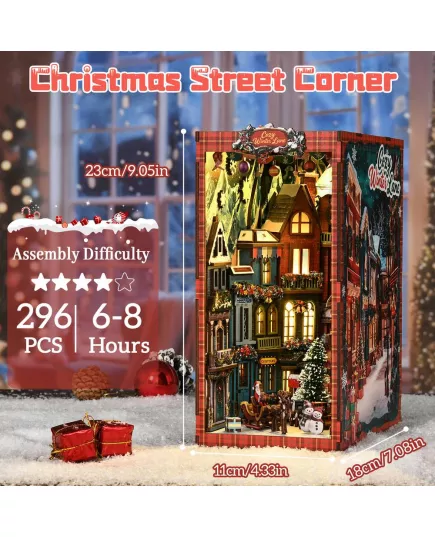  Book Nook Christmas Street Corner ★ DX Craft BV02-018, фото 25 