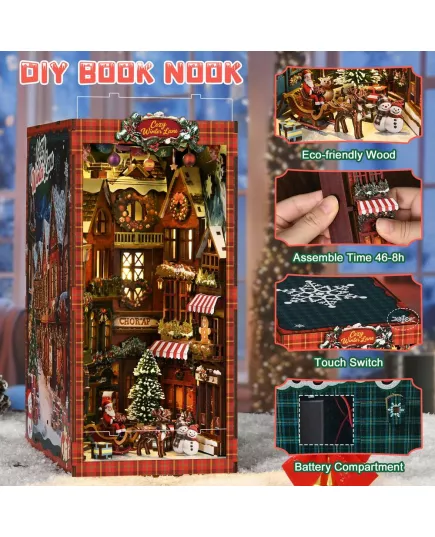  Book Nook Christmas Street Corner ★ DX Craft BV02-018, фото 26 