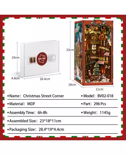  Book Nook Christmas Street Corner ★ DX Craft BV02-018, фото 34 