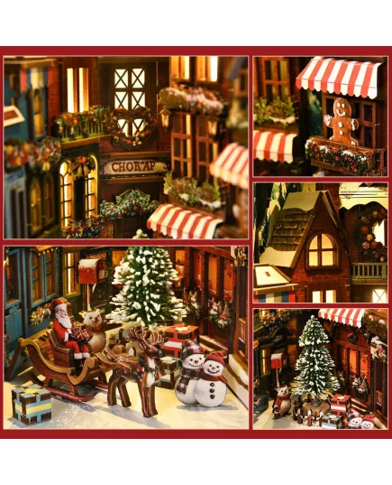  Book Nook Christmas Street Corner ★ DX Craft BV02-018, фото 24 