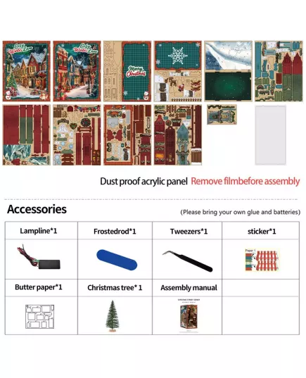  Book Nook Christmas Street Corner ★ DX Craft BV02-018, фото 33 