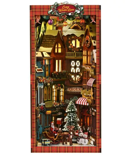  Book Nook Christmas Street Corner ★ DX Craft BV02-018, фото 5 